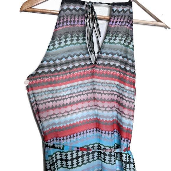 Donna Morgan Women's Multi-Colored Aztec Print Maxi Formal Party Summer Dress - Picture 9 of 16